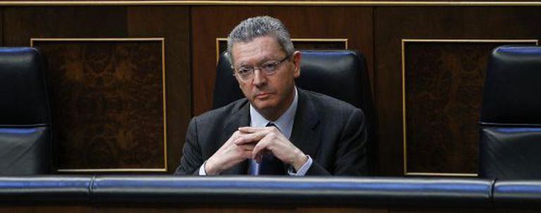 Justice Minister Alberto Ruiz-Gallardón, pictured in Congress.