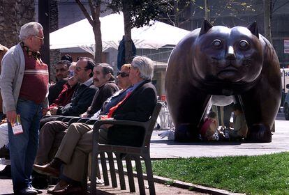 A Botero sculpture in Barcelona's Rambla del Raval in 2003.