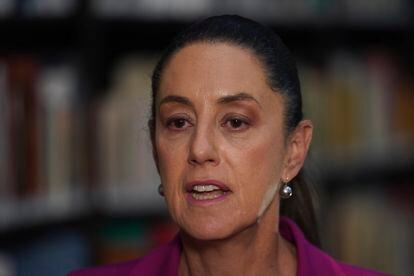 Claudia Sheinbaum speaks during an interview at La Carbonera Library, in Mexico City, Thursday, March 2, 2023
