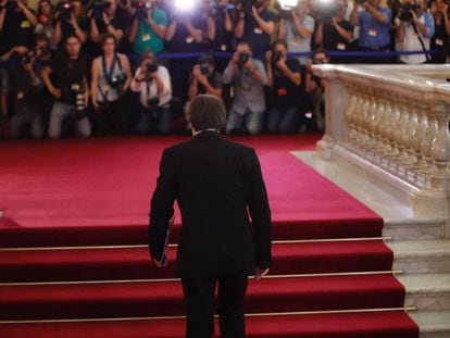 Carles Puigdemont in Parliament last week.