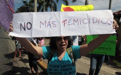 Protestors in Managua demonstrate against Nicaragua’s high incidence of female murders.