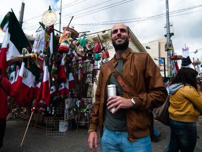 Guillermo Almeida, who moved to Mexico in 2010, visits a market in the capital. 
