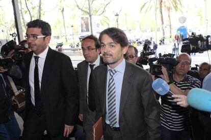 Oriol Pujol arrives in court in April 2013 to testify in the so-called ITV case.