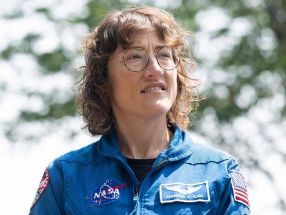 NASA astronaut Christina Koch, during a visit to Capitol Hill in Washington D.C,, on 18 May.
