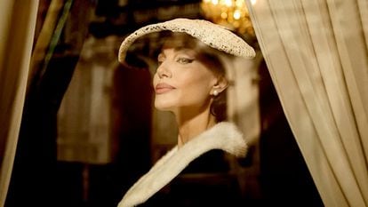 Angelina Jolie in the role of opera singer Maria Callas, in a promotional image for the film 'Maria.'
