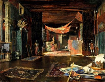'Interior of the Orfei Palace' (1940), a pictorial work by Mariano Fortuny y Madrazo.