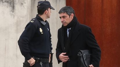 Former chief of Catalan police Josep Lluis Trapero at the Audiencia Nacional in San Fernando de Henares (Madrid).