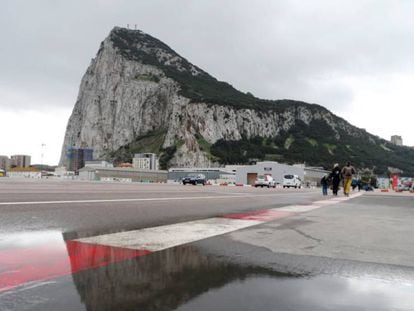 Gibraltar’s international airport on the border with Spain.