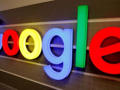 An illuminated Google logo is seen inside an office building in Zurich, Switzerland December 5, 2018.