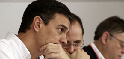 Pedro Sánchez during the Socialist federal committee on Saturday.