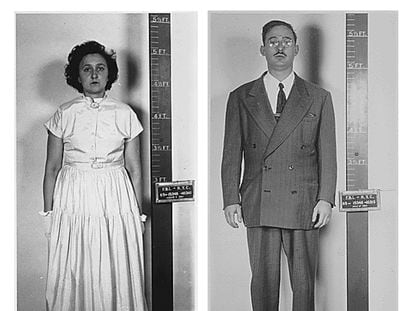 Julius and Ethel Rosenberg after their arrest in 1950.