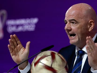 FIFA president Gianni Infantino during a press conference in December 2022.