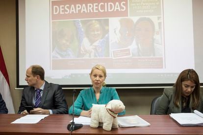 Anne Maja Reiniger-Egler, Clara's mother, at a news conference on Monday in Asunción, Paraguay.