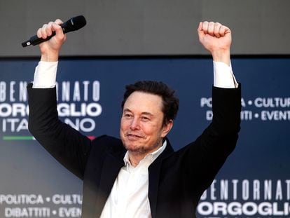 SpaceX CEO Elon Musk in Roma, Italy. January, 04, 2024.