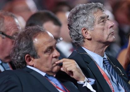 Villar (right) and Platini at a meeting in July.