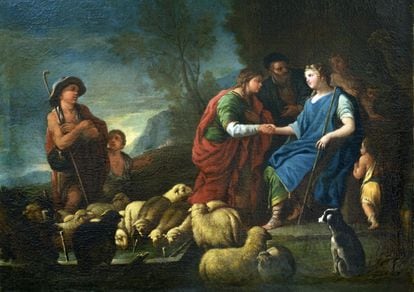 Encounter of Jacob and Rachel at the Well', the painting of unknown authorship that its owner attributes to Rembrandt
