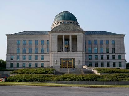 The Iowa Judicial Branch Building is shown, Friday, June 16, 2023, in Des Moines, Iowa.