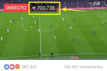 A pirated stream of the December Barcelona–Real Madrid game attracted more than 700.000 viewers.
