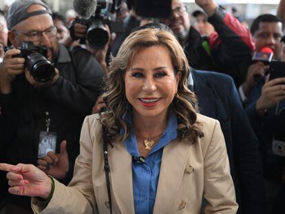 Guatemalan candidate Sandra Torres, on Sunday after voting in Guatemala City.