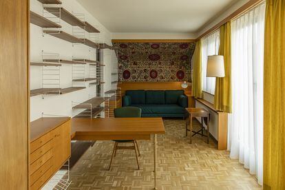 L'espace nuit et séjour de l'appartement de Margarete Schütte-Lihotzky.
