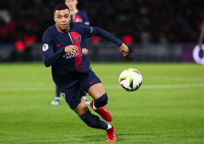 Kylian Mbappé, during a match with PSG in Paris, on December 20, 2023.