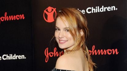 Bridgit Mendler at a Save The Children benefit gala in New York; October 2023.