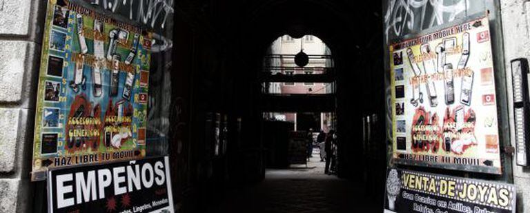 The entrance to one of Madrid's down-at-heel arcades, which have suffered due to a change in consumer habits.