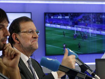 Prime Minister Mariano Rajoy commenting on a Champions League game.