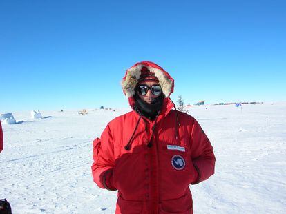 Astroparticle physicist Ignacio Taboada, at the Amundsen-Scott base at the South Pole.