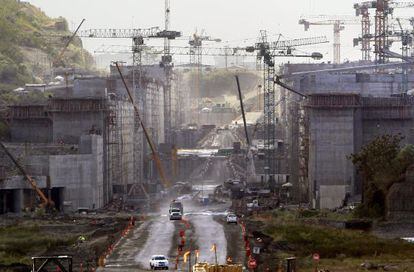 Work being undertaken at the Panama Canal.