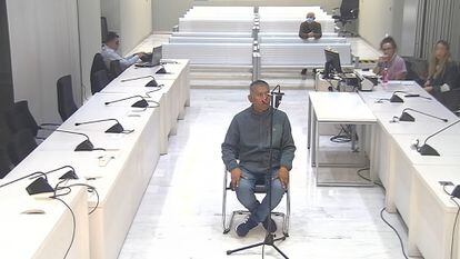 Luis Alberto Mío Morocho, during the extradition hearing at the Spanish High Court on Friday.
