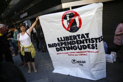 Banner in support of the imprisoned Catalan separatists.