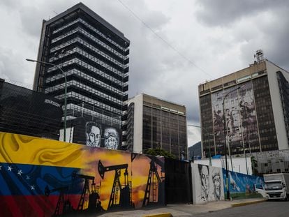 The main offices of the Venezuelan state-owned oil and natural gas company PDVSA, in Caracas.