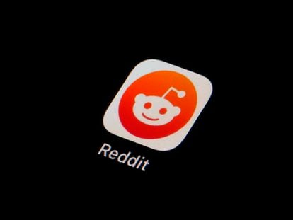 The Reddit app icon is seen on a smartphone, Tuesday, Feb. 28, 2023, in Marple Township, Pa.