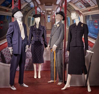 Suits by Vivienne Westwood, B.M. Willemars and Charles Creed.