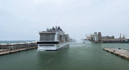 The ‘MSC Meraviglia’ arrives in Barcelona on June 9. The city’s port is fourth in the world ranking of cruise ship arrivals in terms of volume.