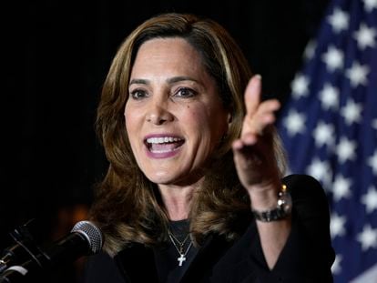 Rep. Maria Elvira Salazar, R-Fla., speaks at a Republican campaign rally in West Miami, Fla., Oct. 19, 2022.