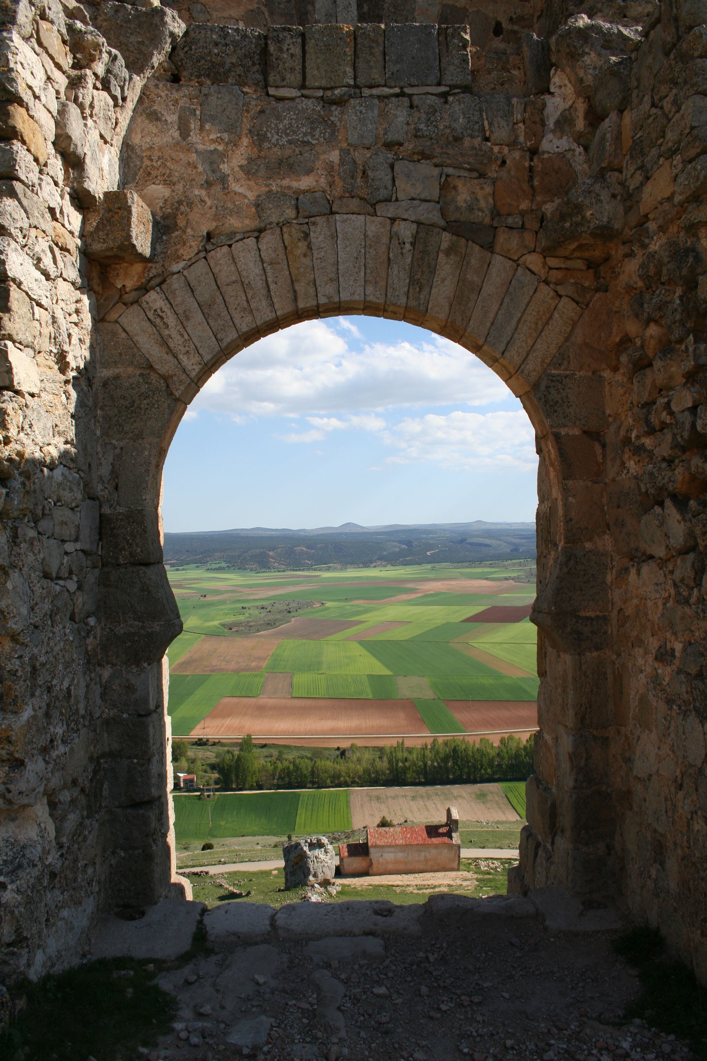 View of the San Miguel hermitage from the caliphal gate of the castle of Gormaz.