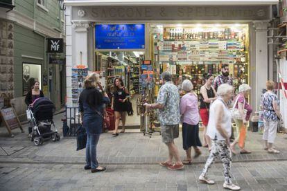A duty free store in Gibraltar.