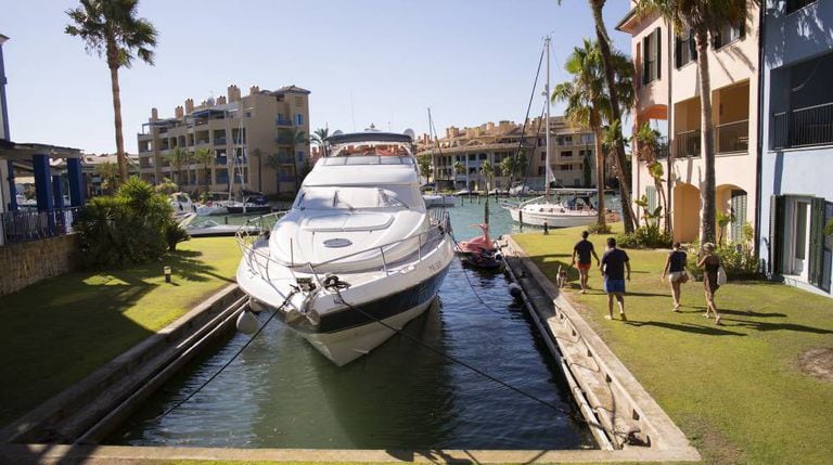 A yacht in the exclusive Sotogrande community, in Spain’s southern Cádiz province.