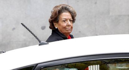 Rita Barberá arriving at the Supreme Court on Monday.