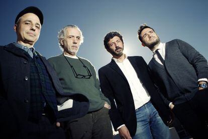 The four filmakers up for Best Director at this Sunday&acute;s Goya awards ceremony: (from l-r) Pablo Berger, Fernando Trueba, Alberto Rodr&iacute;guez and J.A. Bayona. 