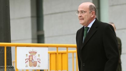 Colonel Diego Pérez de los Cobos after testifying in court over the Catalan independence referendum of October 2017.
