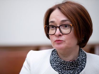 The governor of the Central Bank of Russia, Elvira Nabiullina, in a file photo.