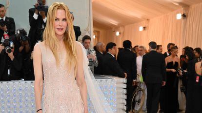 Nicole Kidman arrives for the 2023 Met Gala at the Metropolitan Museum of Art on May 1, 2023, in New York.