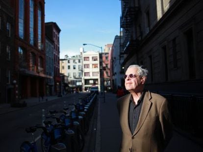 The poet Charles Simic, in New York.