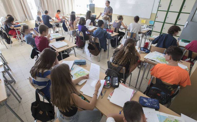 Public school students in Barcelona.