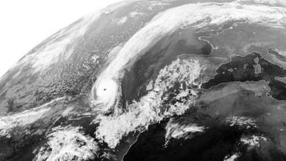 A satellite image of Tropical Storm Ophelia.