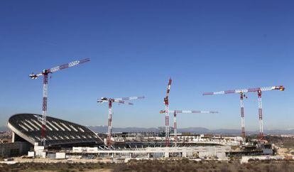 A view of the construction work at La Peineta stadium in March.