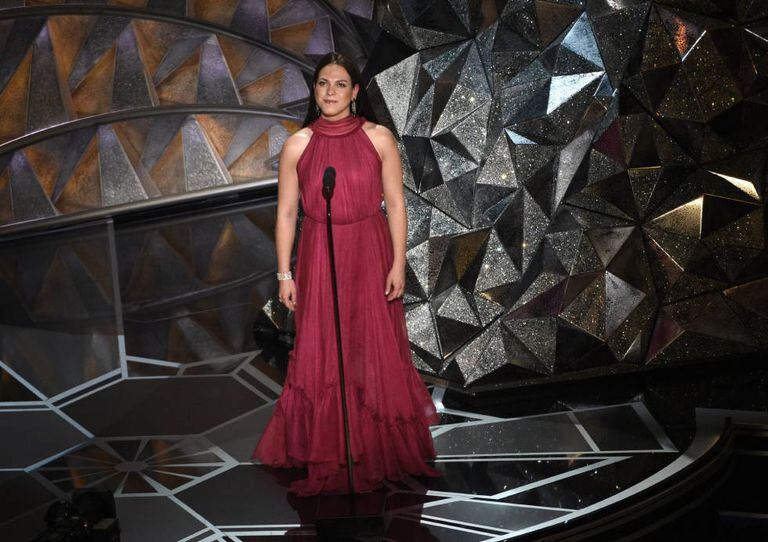 Daniela Vega, during the ceremony.